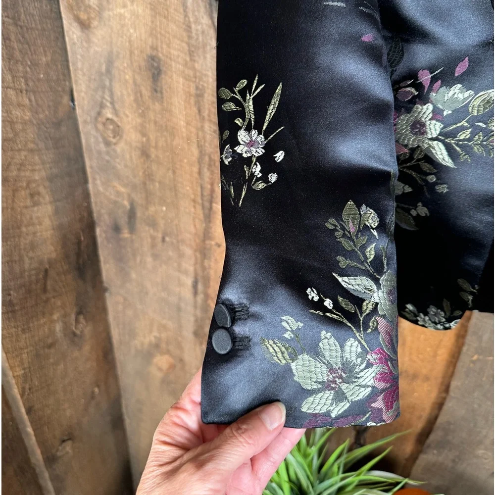 Zara Basic Jacquard Tuxedo Blazer - Size X-Small - Picture 9 of 16